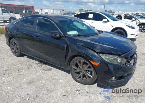 2019 Honda Civic Sport z USA, uszkodzony, nr VIN 19XFC2F80KE047355